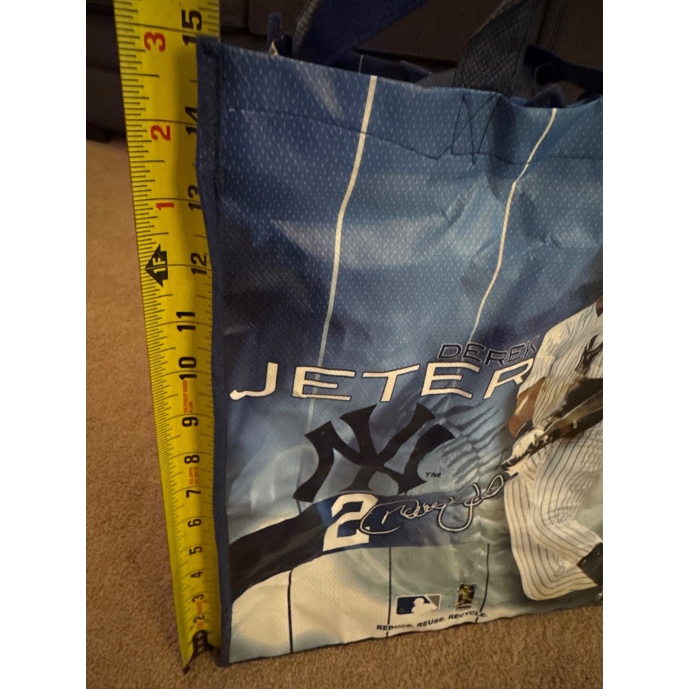 New York Yankees Baseball DEREK JETER Shopping Tote Gift bag reusable Grocery L - Picture 5 of 6